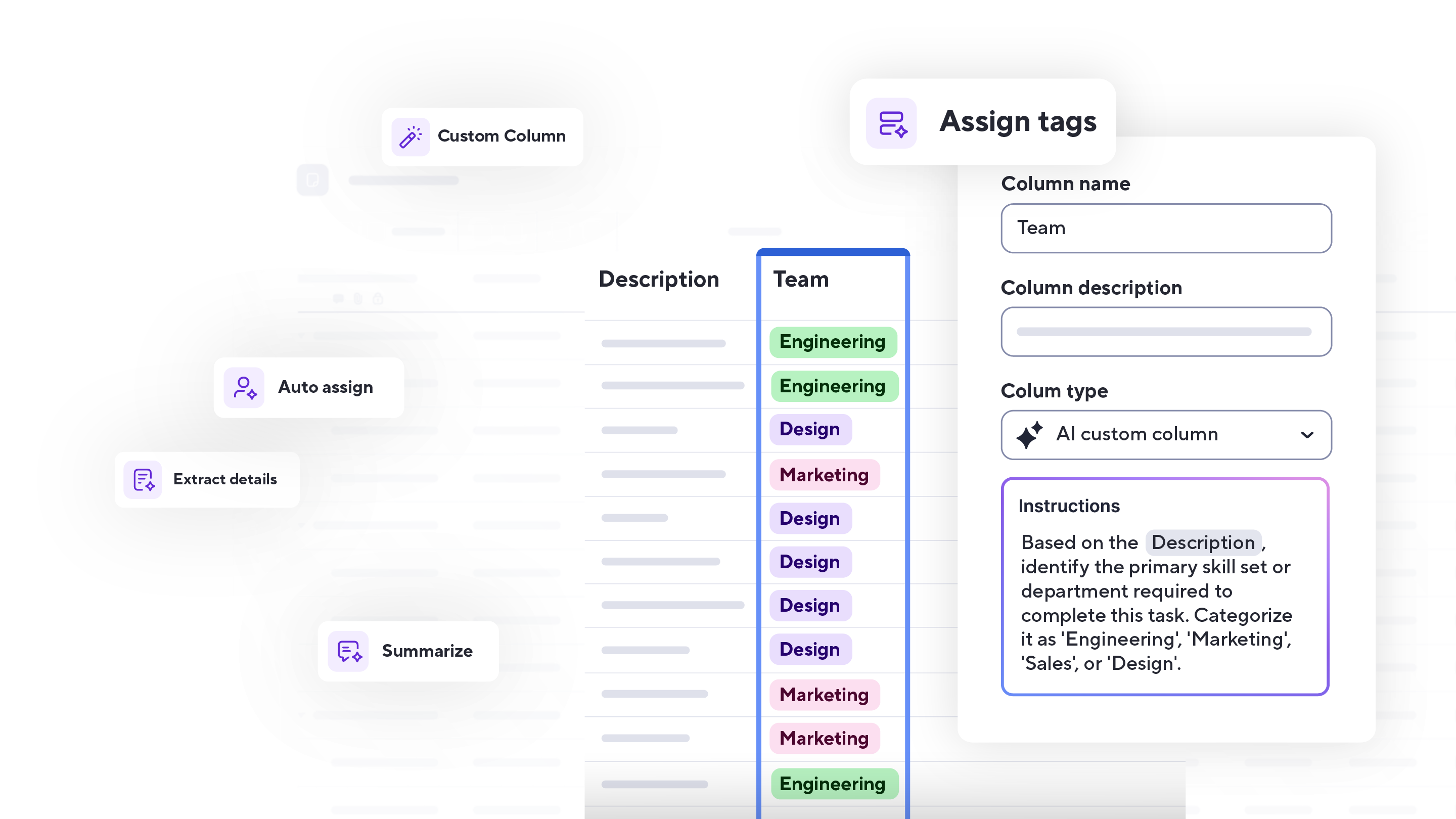 Smartsheet AI smart columns