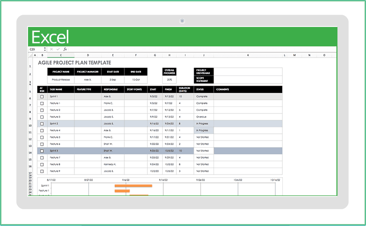 Управление проектами в excel