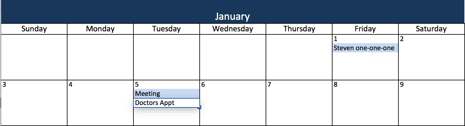 Бесплатные шаблоны календарей Excel на 2019 г. и далее с возможностью  печати | Smartsheet