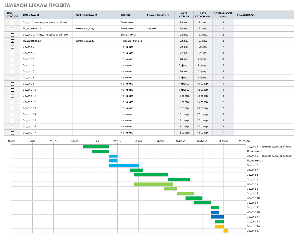 Создание проектов в среде ms excel