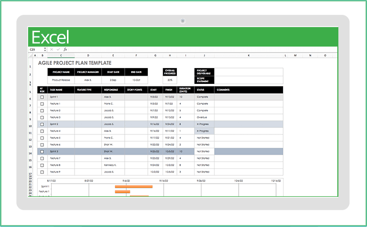 Управление проектами excel шаблон